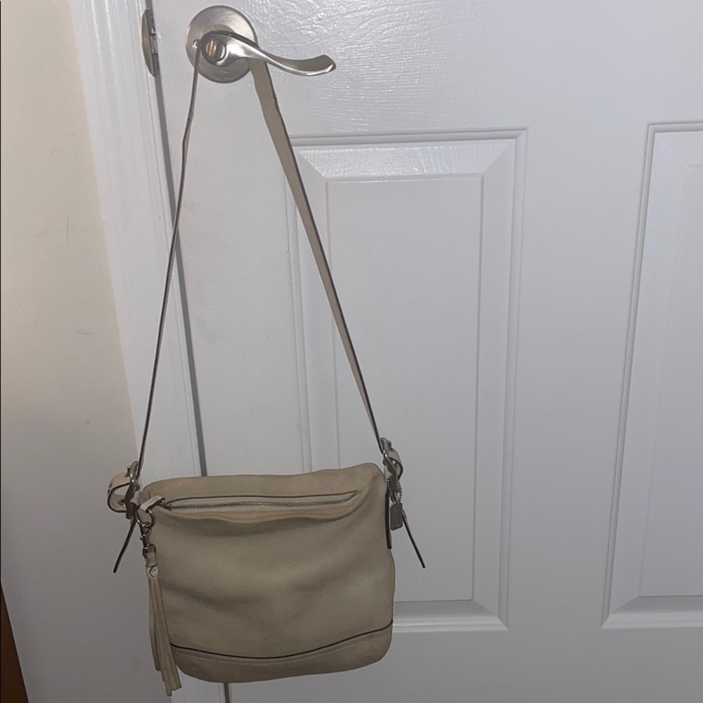 Coach Cream Hobo Bag with Slouchy Design